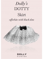 DOLLY dotted skirt - creamy white with black dots