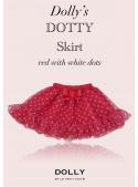DOLLY dotted skirt - red with white dots