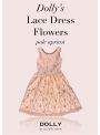 DOLLY floral lace dress - peach