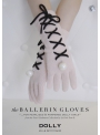 DOLLY ballerina cashmere gloves with pearls - pale pink