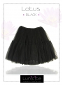 Lunicite BLACK waterlily - exclusive fluffy skirt - black