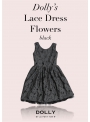 DOLLY krajkové květinové šaty – černé