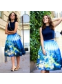 Midi sukně „Letní Santorini“