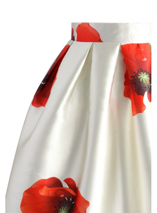 Balónová sukně s makovými květy