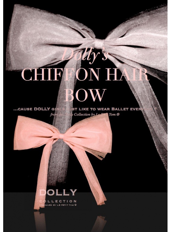CHIFFON HAIR BOW ballet pink